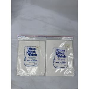 Cross Stitch Regency Aida 14 Ct 1pc 12x18” 100% Cotton Made In USA Lot Of 2